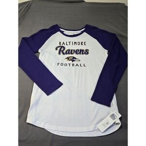 Baltimore Ravens Thermal Girls Xl 14/16 Purple NFL Team Apparel NWT